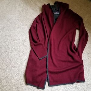 Womens maroon hooded sweater